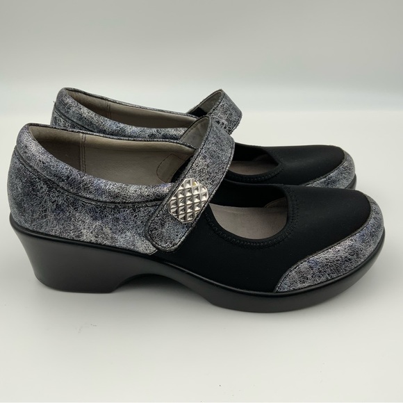 Alegria Maya Ice Ice Baby Mary Jane Style Mules. Black/Silver. Women’s Size 40. - Picture 2 of 9